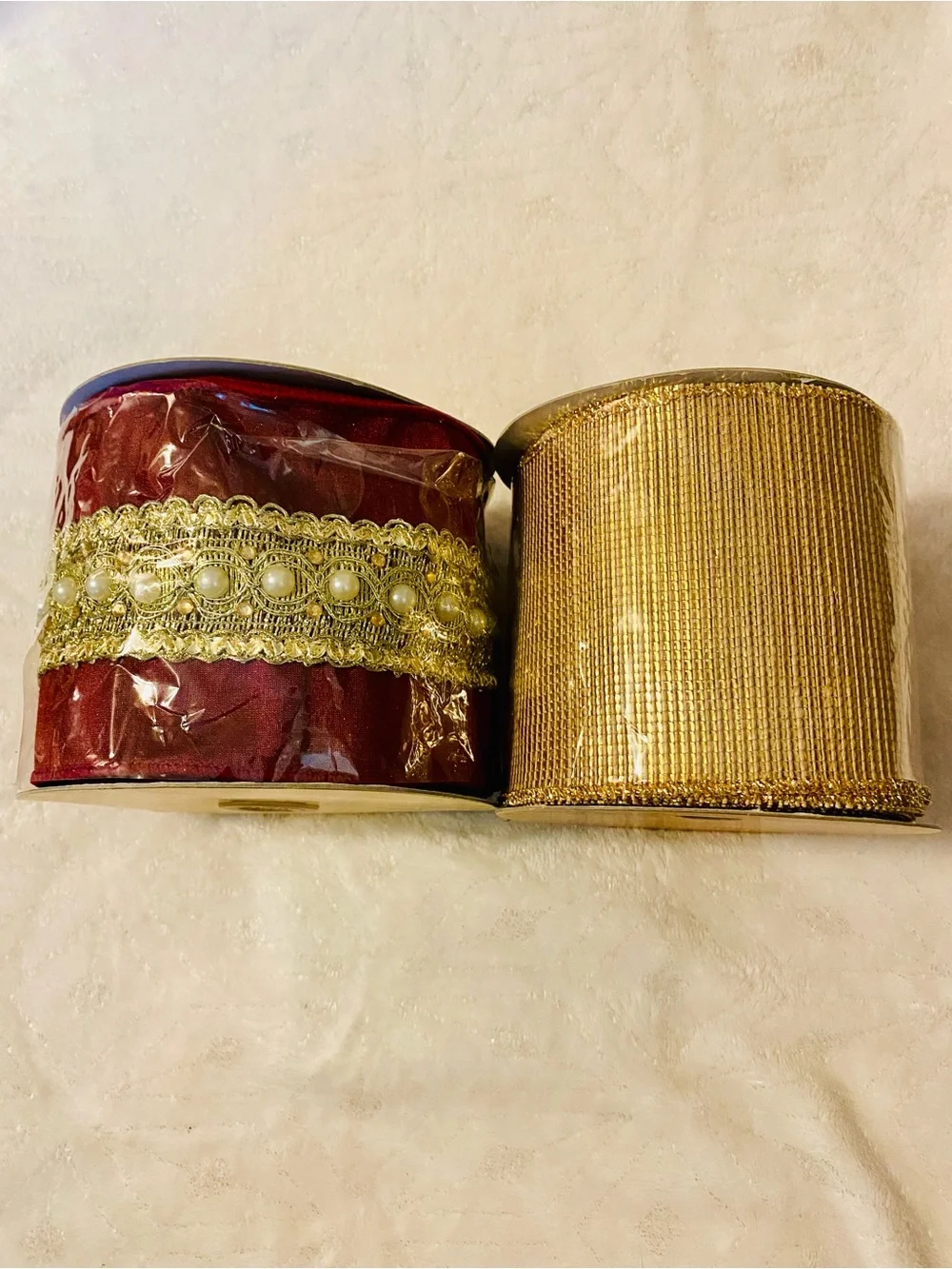 Bundle of NWT Spool of Lux Farrisilk Wired Ribbon